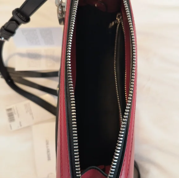 Zadig & Voltaire ❤️‍🔥 Red Calf Leather Crossbody Bag - Picture 9 of 16